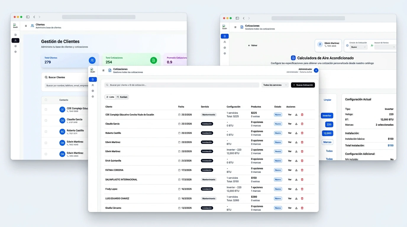 ReFix — Pantallas del sistema